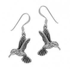 Hummingbird Dangle Earring, Sterling Silver