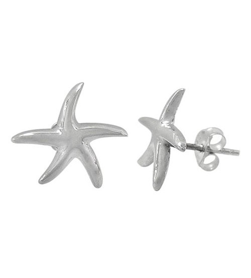 Starfish Stud Earring, Sterling Silver