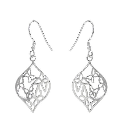 Butterfly Dangle Earring, Sterling Silver