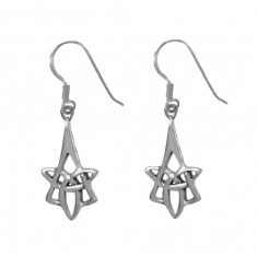 Celtic Knot Dangle Earrings, Sterling Silver