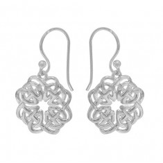 Celtic Knot Dangle Earrings, Sterling Silver