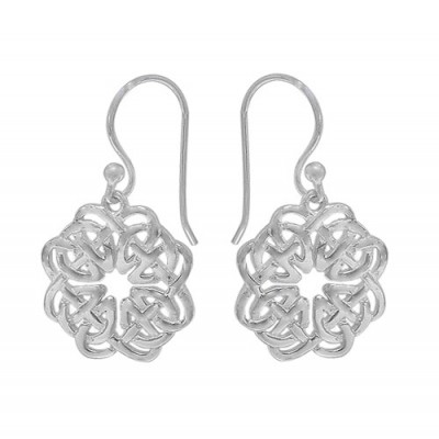 Celtic Knot Dangle Earrings, Sterling Silver