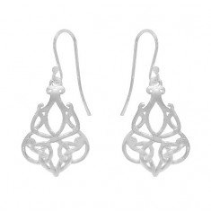 Celtic Knot Dangle Earrings, Sterling Silver