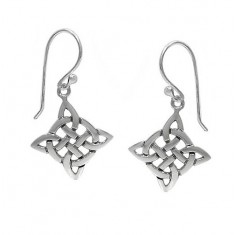 Celtic Knot Dangle Earrings, Sterling Silver