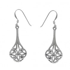 Celtic Knot Dangle Earrings, Sterling Silver