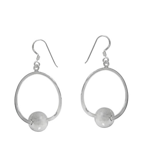 10mm Ball Dangle Earrings, Sterling Silver