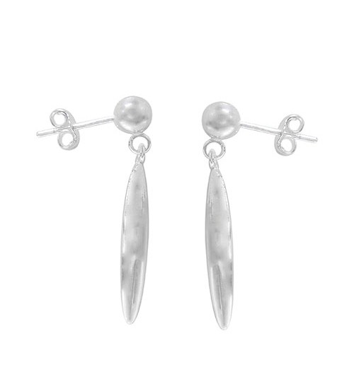 Marquise Dangle Stud Earrings, Sterling Silver