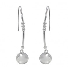 2.5-10mm Ball Bead Dangle Earrings, Sterling Silver