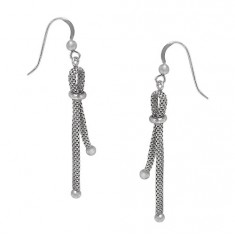 Meshi Bar Dangle Earrings, Sterling Silver