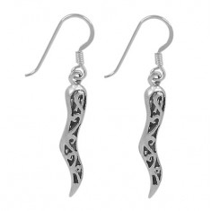 Filligree Dangle Earrings, Sterling Silver