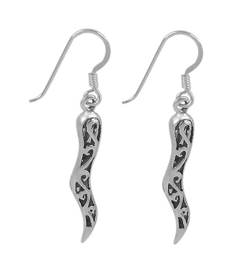 Filligree Dangle Earrings, Sterling Silver