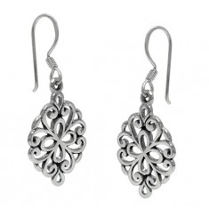 Filligree Dangle Earrings, Sterling Silver