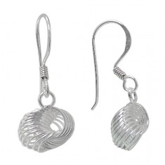 Love Knot Dangle Earrings, Sterling Silver