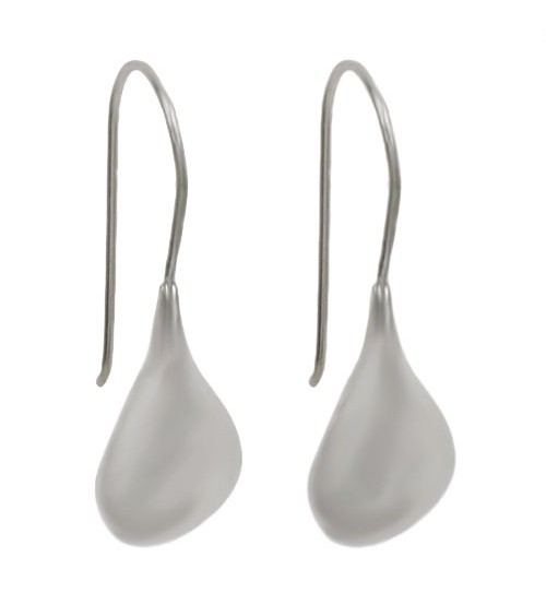 Teardrop Dangle Earrings, Sterling Silver