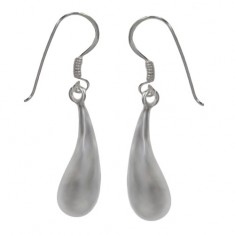 Teardrop Dangle Earrings, Sterling Silver