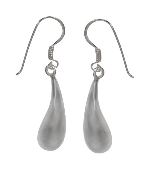 Teardrop Dangle Earrings, Sterling Silver