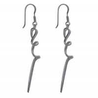 Spiral Dangle Earrings, Sterling Silver