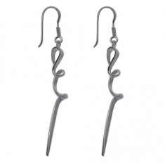 Spiral Dangle Earrings, Sterling Silver