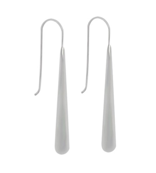 Long Teardrop Dangle Earrings, Sterling Silver