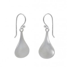 Teardrop Dangle Earrings, Sterling Silver