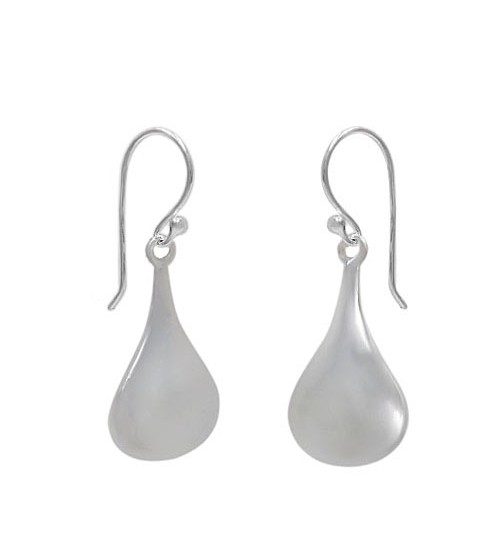 Teardrop Dangle Earrings, Sterling Silver