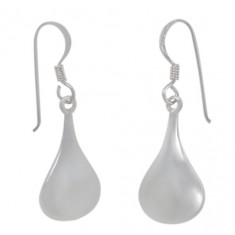 Teardrop Dangle Earrings, Sterling Silver