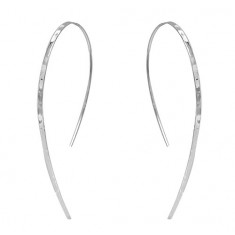 Open Loop Earrings, Sterling Silver