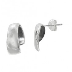 Curvy Stud Earrings, Sterling Silver