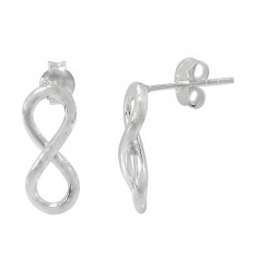 Infinity Stud Earrings, Sterling Silver
