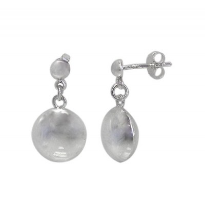 Round Stud Earrings, Sterling Silver