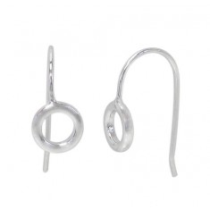 Round Loop Dangle Earrings, Sterling Silver