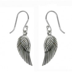 Angel Wings Dangle Earrings, Sterling Silver