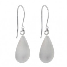 Teardrop Dangle Earrings, Sterling Silver