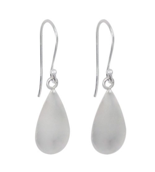 Teardrop Dangle Earrings, Sterling Silver