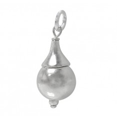 Dangling 10mm Ball Pendant, Sterling Silver