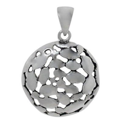 Smooth Round Pendant, Sterling Silver