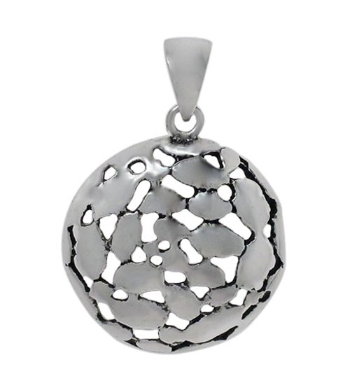 Smooth Round Pendant, Sterling Silver