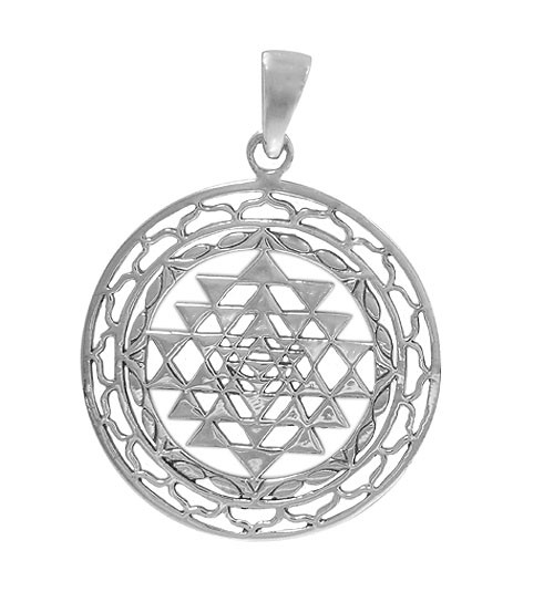 Sri Yantra Pendant, Sterling Silver