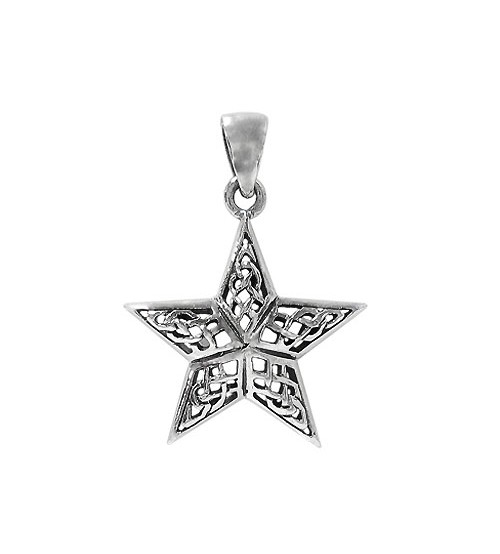 Filligree Style Star Pendant, Sterling Silver