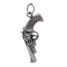 Smooth Gun Pendant, Sterling Silver