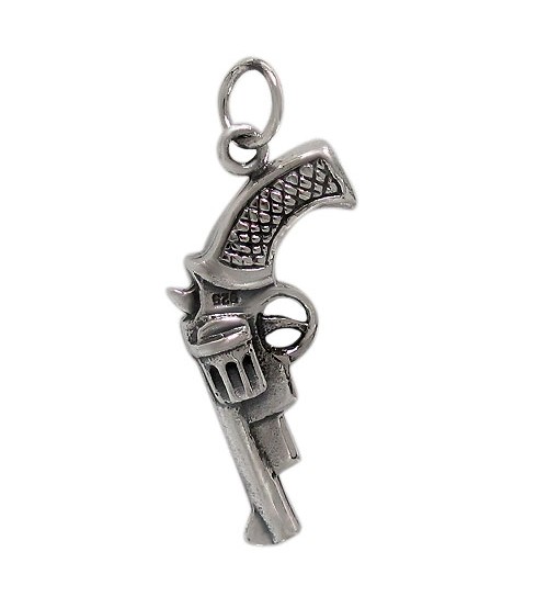 Smooth Gun Pendant, Sterling Silver