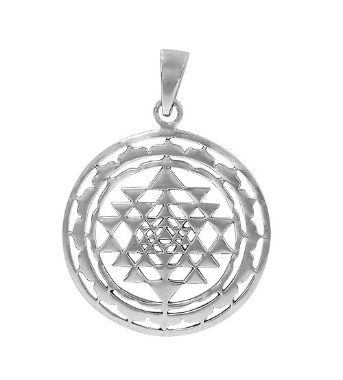 Sri Yantra Pendant, Sterling Silver