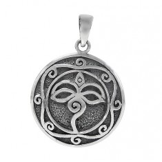 Round Pendant, Sterling Silver