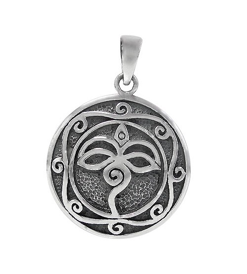 Round Pendant, Sterling Silver