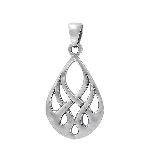 Teardrop Pendant, Sterling Silver