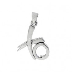 'XO' Pendant, Sterling Silver