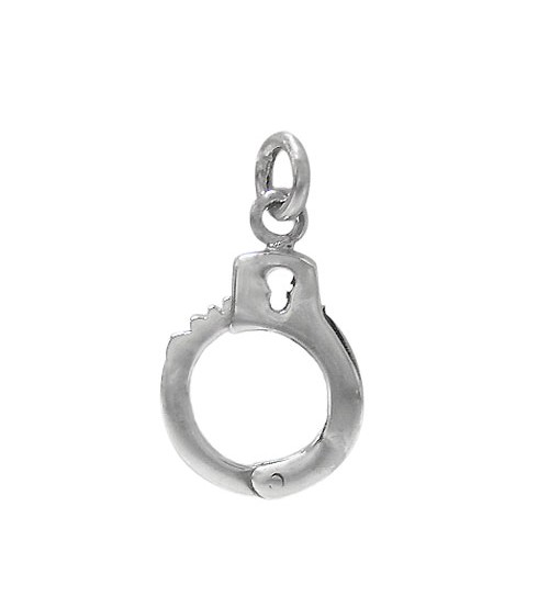 Handcuff Pendant, Sterling Silver