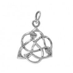 Cross Over Knot Pendant, Sterling Silver