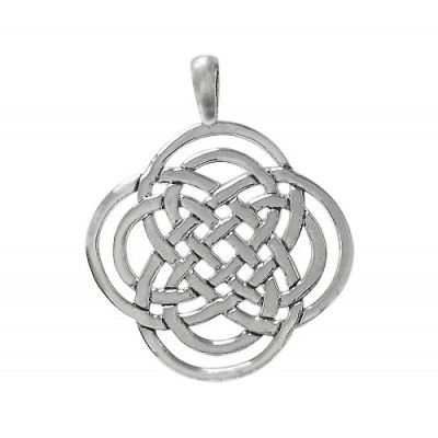 Cross Over Knot Pendant, Sterling Silver