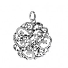 Filligree Style Pendant, Sterling Silver